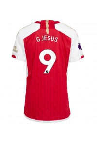 Arsenal Gabriel Jesus #9 Voetbaltruitje Thuis tenue Dames 2023-24 Korte Mouw